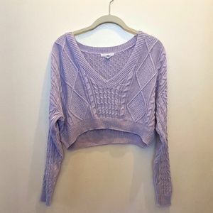 FULL TILT Cable Knit Womens Crop Sweater